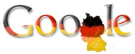 Logo Google conmemorativo de la reunificación alemana.