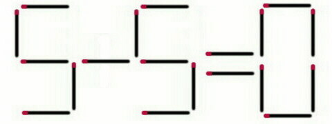 Solución del juego con cerillas: 6 + 5 = 11.