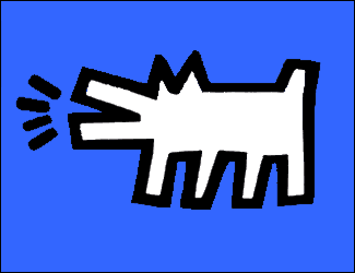 Primer ejemplo de la obra de Keith Haring.